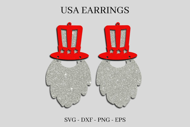 4th of July Earrings SVG SVG SvgOcean 