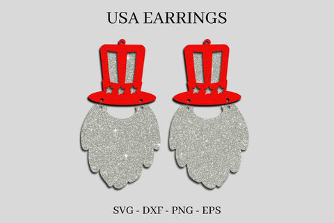 4th of July Earrings SVG SVG SvgOcean 