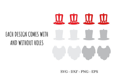 4th of July Earrings SVG SVG SvgOcean 