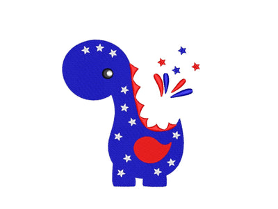 4th of July embroidery design, Dinosaur embroidery file, 3 sizes Embroidery/Applique DESIGNS Nino Nadaraia 