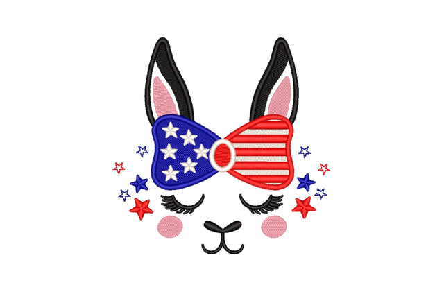 4th of July embroidery design, Lama embroidery file, 4 sizes Embroidery/Applique DESIGNS Nino Nadaraia 