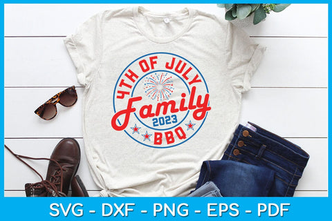 4th of July Family BBQ 2023 SVG PNG PDF Cut File SVG Creativedesigntee 