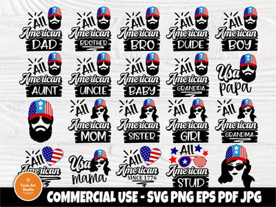 4th of July Family Shirts, American Svg, USA Svg SVG TonisArtStudio 