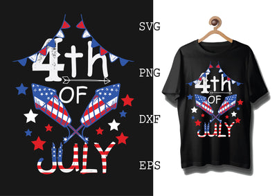 4th of July File, America Patriotic Svg, Png, Eps, Dxf Files SVG DesignTShirt 