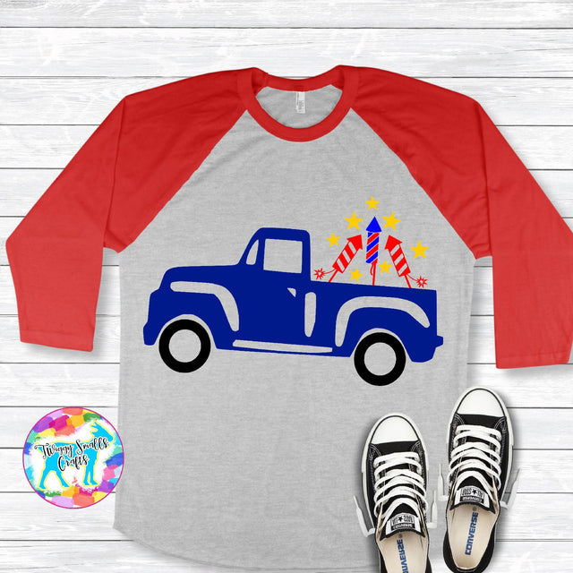 4th of July Firework Truck Design - Boy Fourth of July Cut File SVG Twiggy Smalls Crafts 