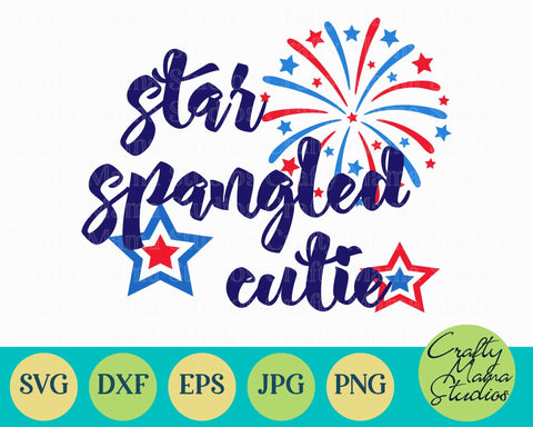 4th Of July - Fourth Of July - July 4th - Patriotic - Star Spangled Cutie SVG Crafty Mama Studios 