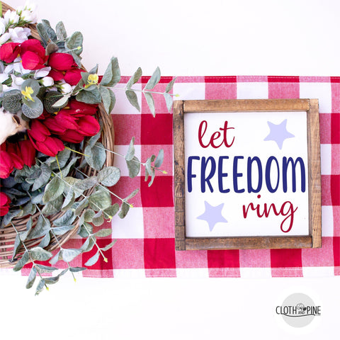 4th of July Gnome - 2 Designs SVG Cloth and Pine Designs 