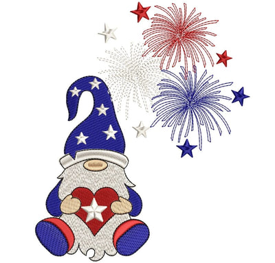 4th of July Gnome Patriotic embroidery design. Embroidery/Applique DESIGNS ArtEMByNatalia 