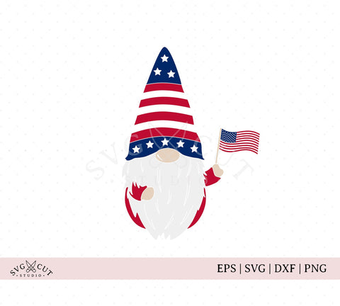 4th of July Gnome SVG files SVG SVG Cut Studio 