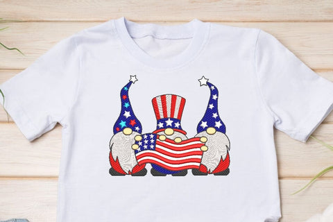 4th of July Gnomes Patriotic embroidery design. Embroidery/Applique DESIGNS ArtEMByNatalia 