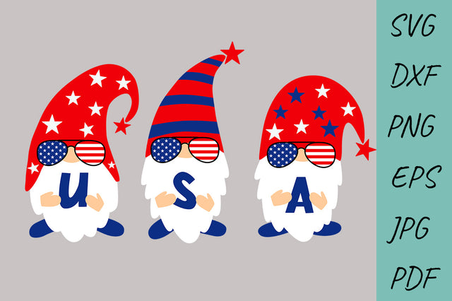 4th of July Gnomes, Patriotic Gnomes, Independence Day SVG Irina Ostapenko 