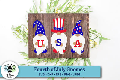4th of July Gnomes SVG B Renee Design 