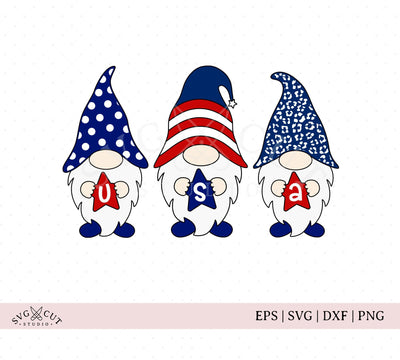 4th of July Gnomes SVG Files SVG SVG Cut Studio 