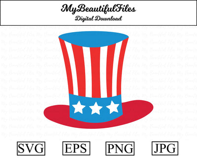 4th of july hat SVG MyBeautifulFiles 
