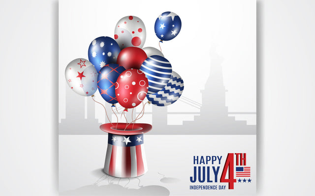 4th of July independence day gift box and balloon SVG naemmiah021 