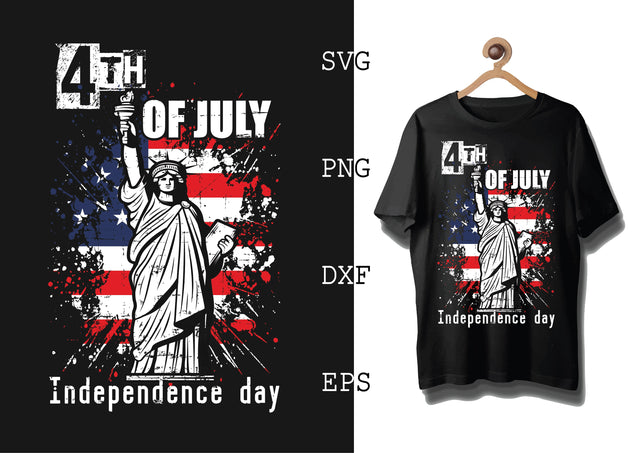 4th of July Independence Day Svg, 4th of July File, America Patriotic Svg, Png, Eps, Dxf Files SVG DesignTShirt 