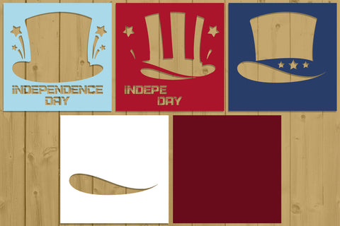 4th of July Layered Papercut 10 Svg Eps Ai Png Pdf 3D Paper zafrans studio 