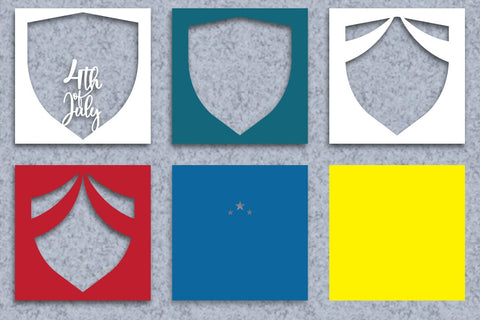 4th of July Layered papercut 2 3D Paper zafrans studio 