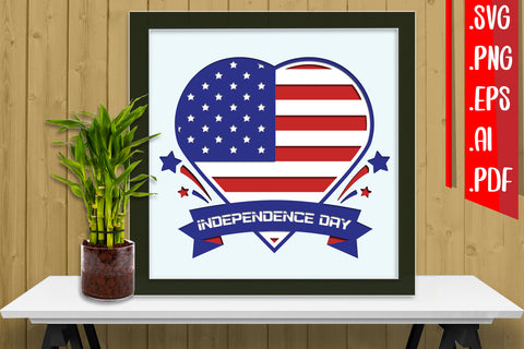 4th of July Layered Papercut 3 Svg Eps Ai Png Pdf 3D Paper zafrans studio 