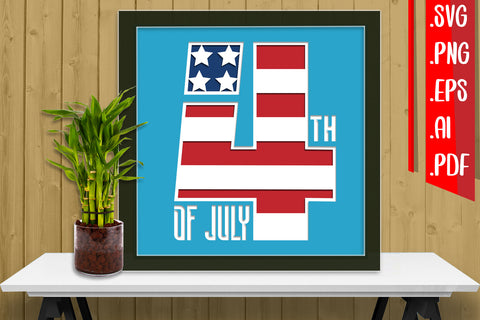 4th of July Layered Papercut 6 Svg Eps Ai Png Pdf SVG zafrans studio 