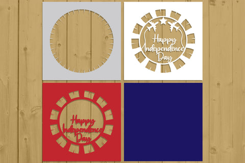 4th of July Layered Papercut 7 Svg Eps Ai Png Pdf 3D Paper zafrans studio 