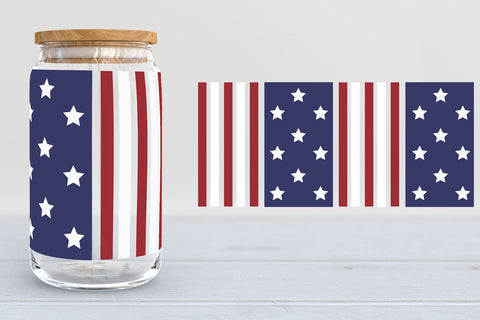 4th of July Libbey Glass Wraps | Patriotic Can Glass SVG Bundle SVG B Renee Design 