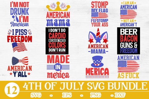 4th Of July Mega SVG Bundle - 90 Design 4th Of July Bundle SVG Svgcraft 
