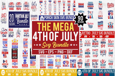 4th Of July Mega SVG Bundle - 90 Design 4th Of July Bundle SVG Svgcraft 