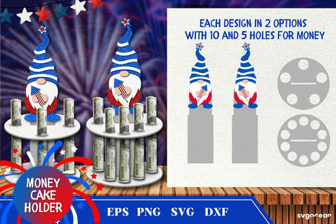 4th of July Money Cake Holder | Layered SVG SVG SvgOcean 