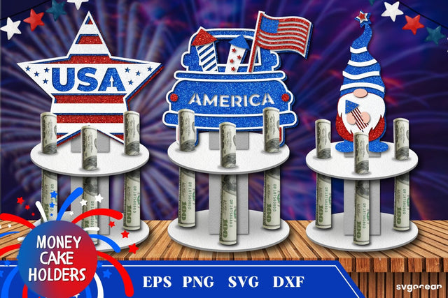 4th of July Money Cake Holder | Layered SVG SVG SvgOcean 
