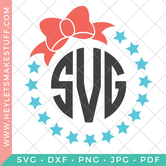 4th of July Monogram 1 SVG Hey Let's Make Stuff 