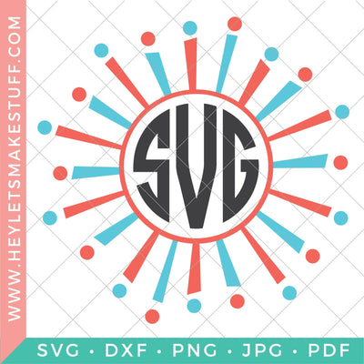 4th of July Monogram 3 SVG Hey Let's Make Stuff 