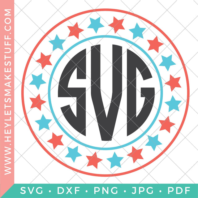 4th of July Monogram 4 SVG Hey Let's Make Stuff 