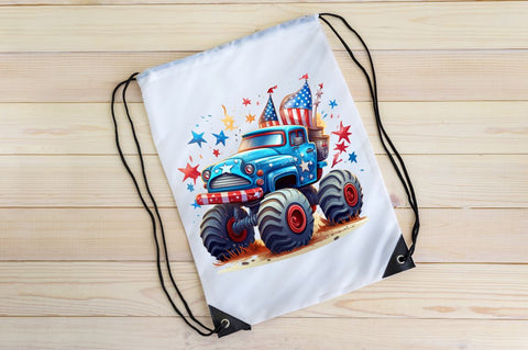 4th of July Monster Truck Sublimation Sublimation Regulrcrative 