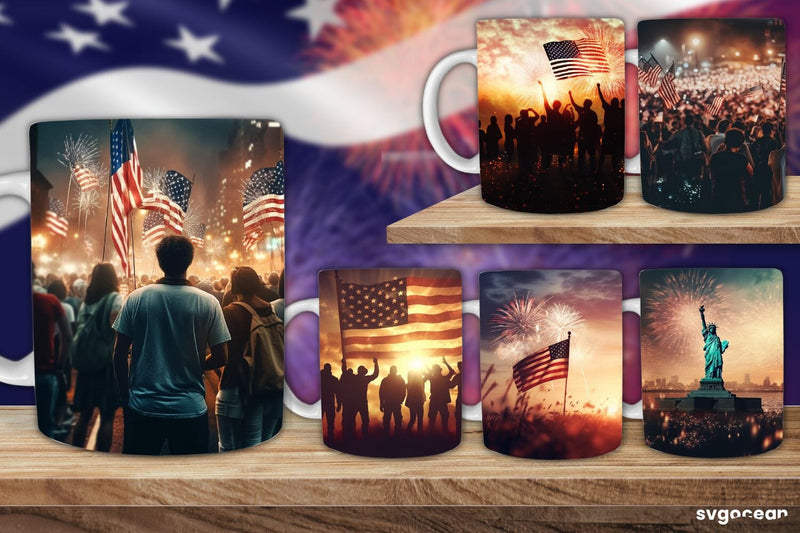 4th of July Mug Sublimation Sublimation SvgOcean 