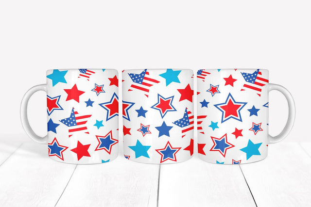 4Th Of July Mug Wrap / Sublimation Mug Patriotic Design 2 Sublimation Marilakits 