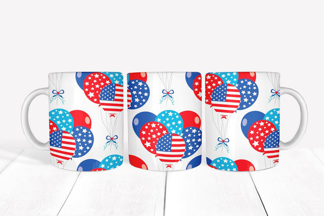 4Th Of July Mug Wrap / Sublimation Mug Patriotic Design Sublimation Marilakits 