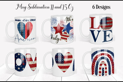 4Th Of July Mug Wrap | Sublimation Mug Patriotic Design Sublimation WatercolorColorDream 