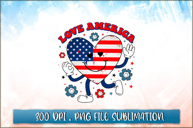 4th of July PNG, Love america Sublimation SVG Shetara Begum 