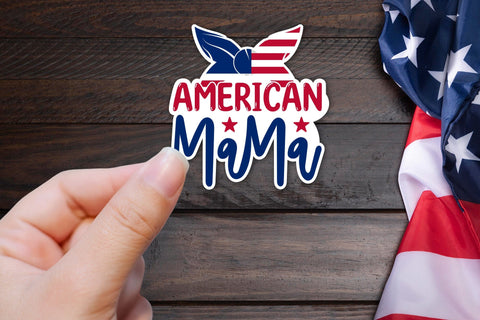 4th of July PNG Sticker, American Mama Sublimation CraftLabSVG 