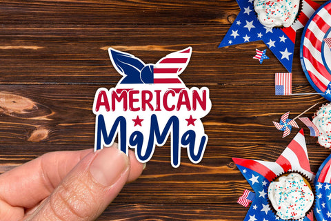 4th of July PNG Sticker, American Mama Sublimation CraftLabSVG 