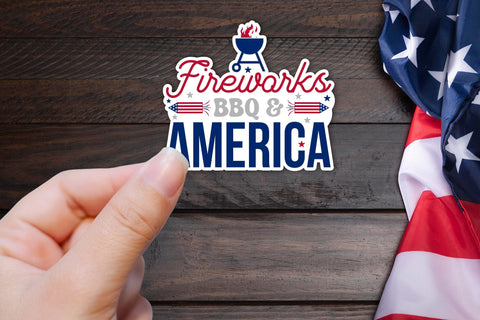 4th of July PNG Sticker | Fireworks BBQ & America Sublimation CraftLabSVG 