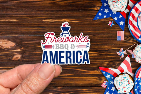 4th of July PNG Sticker | Fireworks BBQ & America Sublimation CraftLabSVG 
