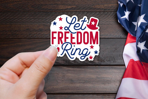 4th of July PNG Sticker - Let Freedom Ring Sublimation CraftLabSVG 