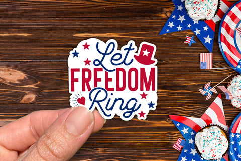 4th of July PNG Sticker - Let Freedom Ring Sublimation CraftLabSVG 