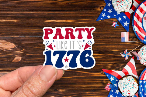 4th of July PNG Sticker - Party Like It's 1776 Sublimation CraftLabSVG 