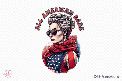 4th of July PNG Sublimation - All American Babe Sublimation CraftLabSVG 