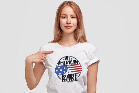 4th of July PNG Sublimation - All American Babe Sublimation CraftLabSVG 