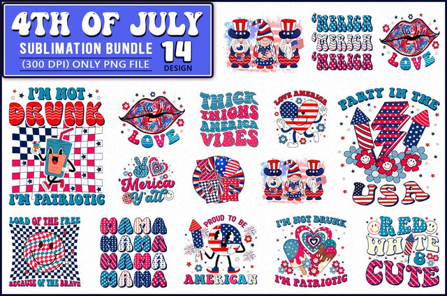 4th of July PNG Sublimation Bundle SVG Shetara Begum 