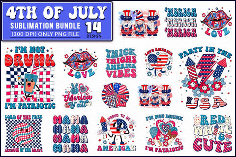 4th of July PNG Sublimation Bundle SVG Shetara Begum 